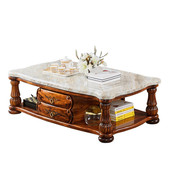 乌金木天然大理石电视柜茶几客厅组合欧式 地柜品质奢华大户型家具