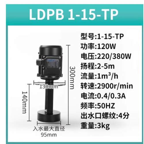 LuiKar睿嘉Rocoi高压线切割机床冷却精雕机油水泵LDPB1-15-TP油泵