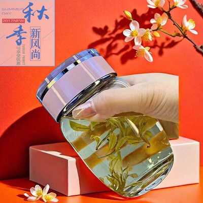 单层玻璃杯女士高颜值小巧便携迷你可爱耐高温花茶水杯子加厚防爆