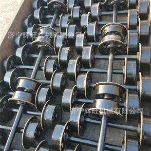 轨道轮对1435轨距矿车单轮铸钢实心平板车空心轮生产主动轮从动轮