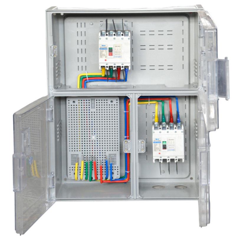热销三相动力强电箱表箱 pc+abs 单相透明电表箱 三相互感式动力