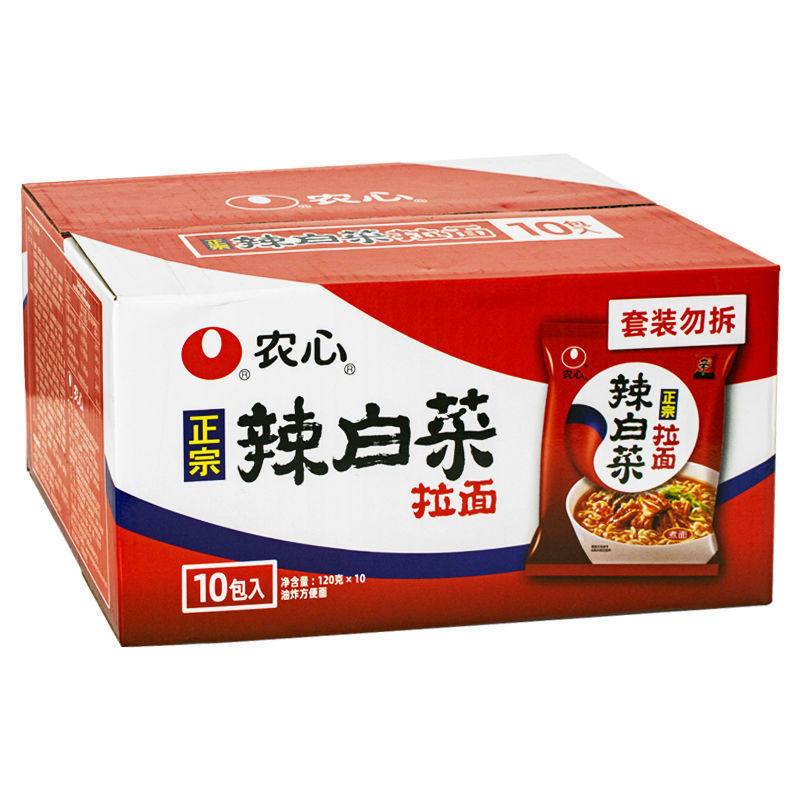 新货5农心辛拉面泡面拉面包香菇袋装辣白菜整箱韩式代发牛肉方便