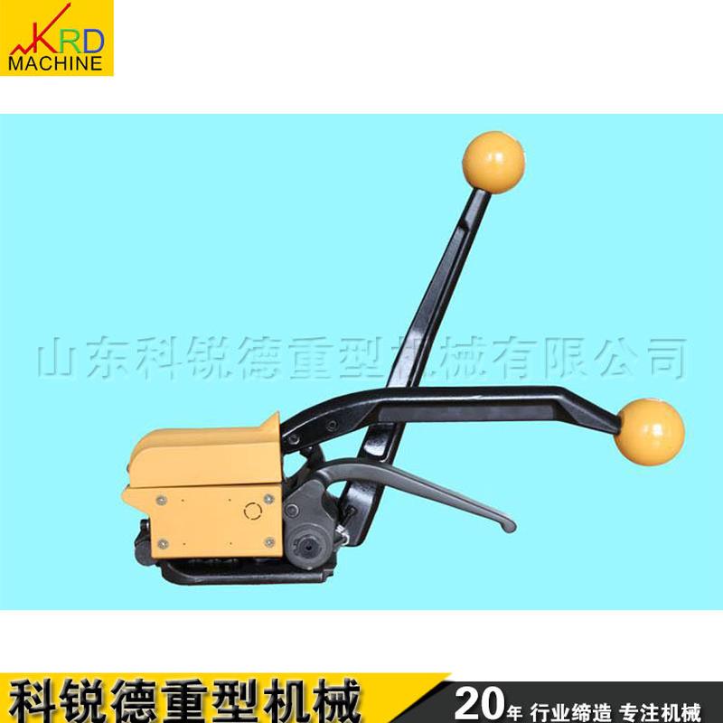 无动力小巧管材捆扎机手动免扣钢带打包机包装带束紧扣接机