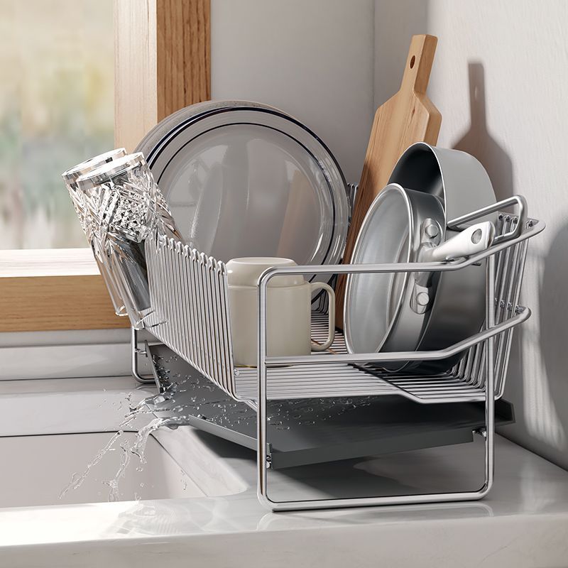 热销s^304不锈钢厨房沥水架晾碗架碟架单层碗盘双层水池碗筷收纳
