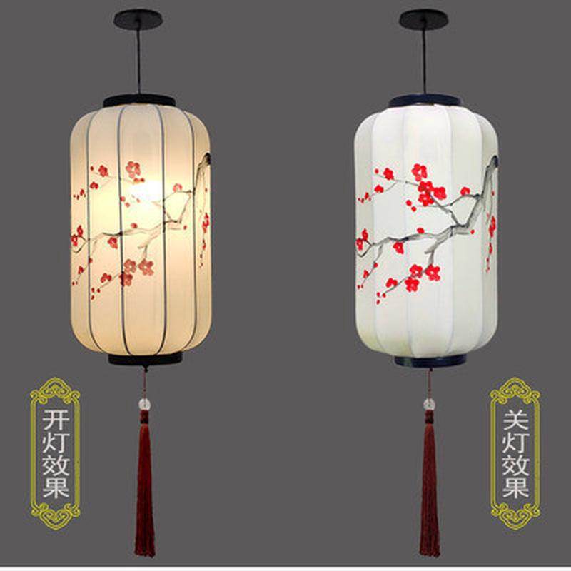 包邮新中式火锅店图案彩色茶楼酒店古典灯具中国风仿古冬瓜红灯