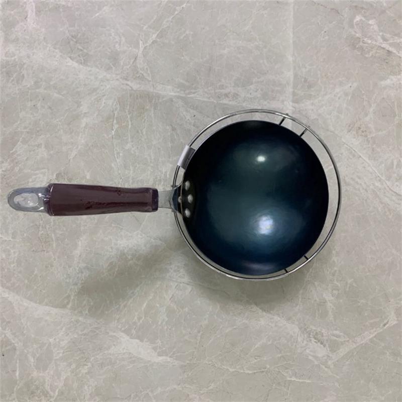 17/20/24/26厘米无涂层手打老式熟铁圆底小炒锅不粘锅宝宝小孩用