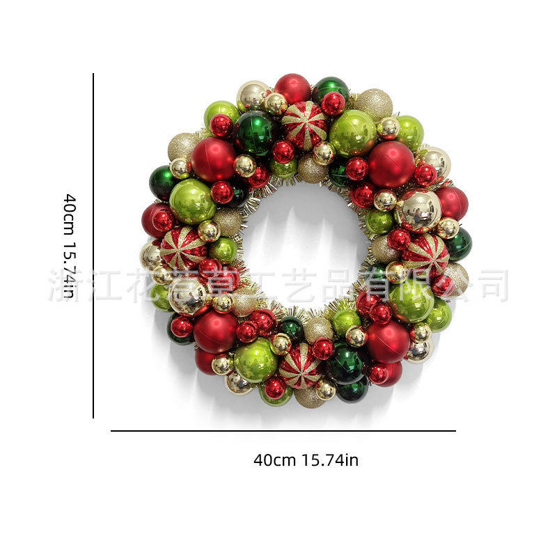 新款2023圣诞彩球花环热销橱窗圣诞节圆形前门挂饰家居工艺品,节庆用品/礼品,圣诞装饰品,淘宝优惠券,粉丝福利购,淘宝优惠卷