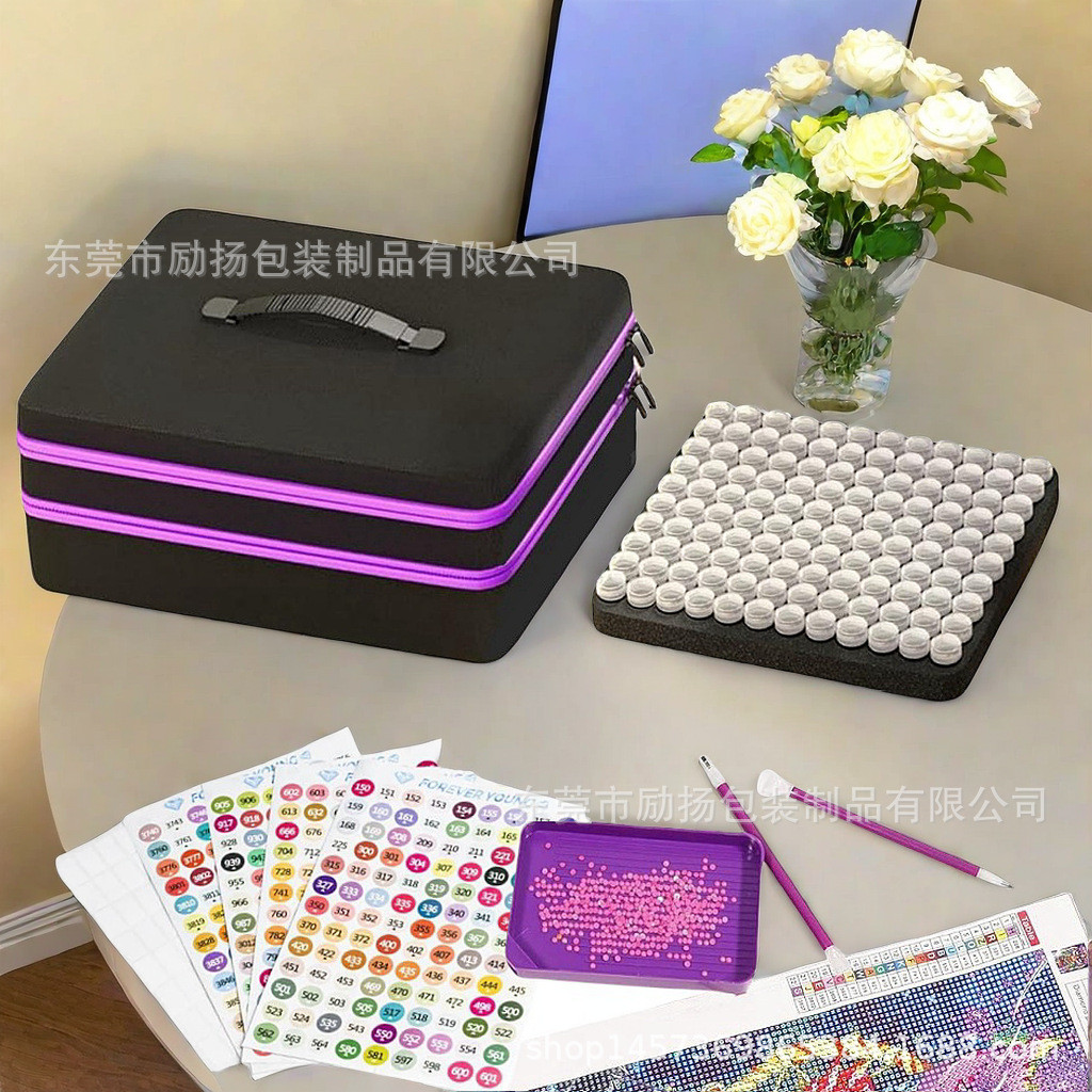 钻石画收纳包水晶美甲钻贮存瓶收纳盒432格大容量套装