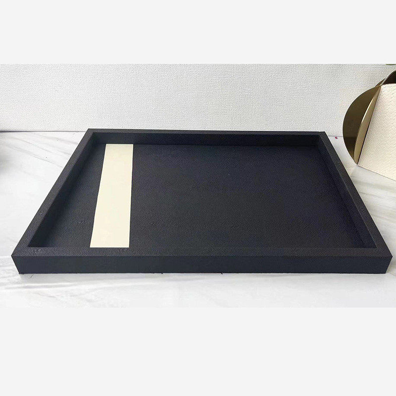 新中式样板间皮质长方形托盘杂物桌面客厅茶几酒店客房收纳盘摆件,家居饰品,香薰托盘,淘宝优惠券,粉丝福利购,淘宝优惠卷