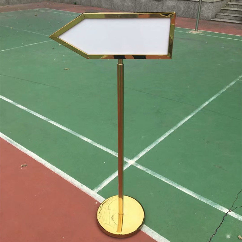 钛金引导水牌立式导向牌酒店双面指示牌不锈钢牌广告牌户外指引牌