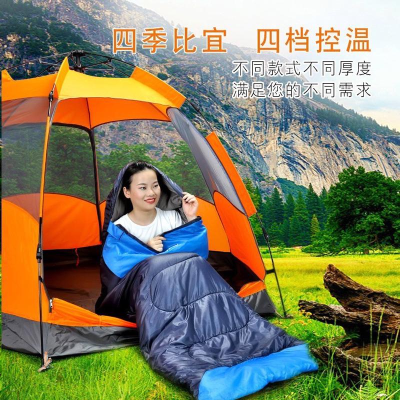 防寒成人双睡袋大冬季户外情侣酒店隔脏旅行露营纯棉加厚1-3