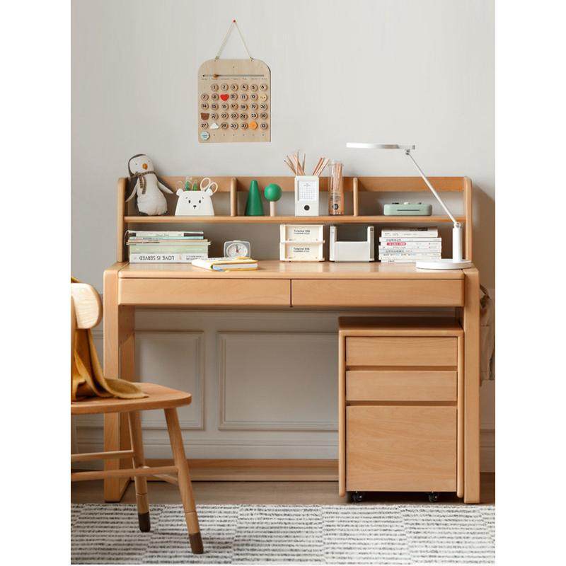 橡木儿童书桌可升降全实木学习桌椅子写字书架调节木蜡油桌类、茶,办公设备/耗材/相关服务,3D打印机配件,淘宝优惠券,粉丝福利购,淘宝优惠卷