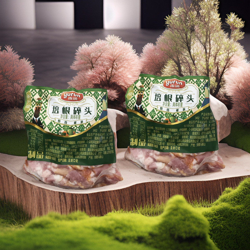 新货新品培根肉片培根碎头500g 生制烟熏 手抓饼披萨烘焙炒菜煎饼图片