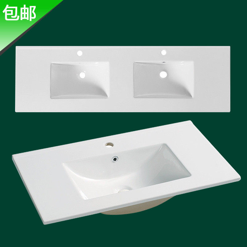 酒店卫生间一体陶瓷盆薄边150C双盆卫生间台面长方形洗脸洗手台,畜牧/养殖物资,特种养殖设备,淘宝优惠券,粉丝福利购,淘宝优惠卷