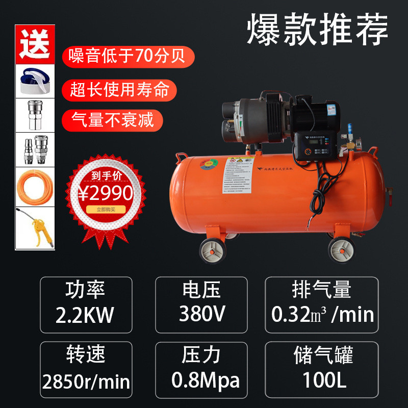 雨燕滑片式空压机喷漆充气打气泵汽修高压木工小型220v空气压缩机