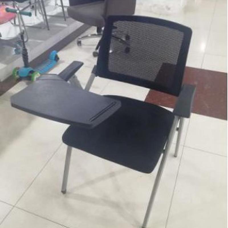 培训椅子带写字板铝合金座椅可折叠多功能会议椅扶手可伸缩新闻椅