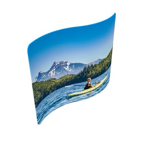 厂家热转印画面s型背景架展示架快（秀直播背景幕可订制）