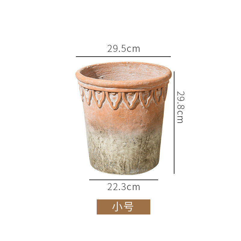 水泥盆红陶花盆大号北欧复古怀旧简约创意摆件文艺落地花器绿植盆,鲜花速递/花卉仿真/绿植园艺,花盆,淘宝优惠券,粉丝福利购,淘宝优惠卷