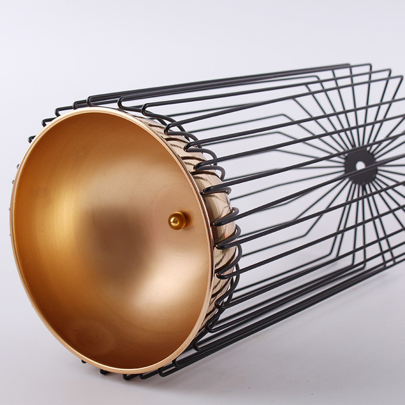 铁笼花架摆件客厅百合干花插花别墅现代台面落地酒店欧式家具