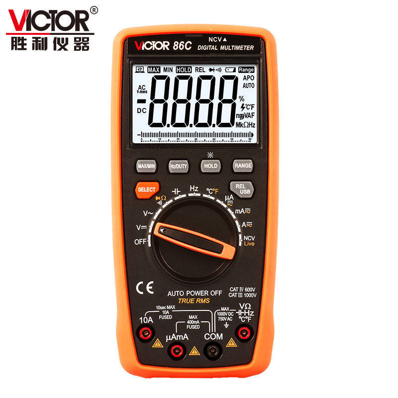 热销胜利vc86e多用表数字自动挡41/2位