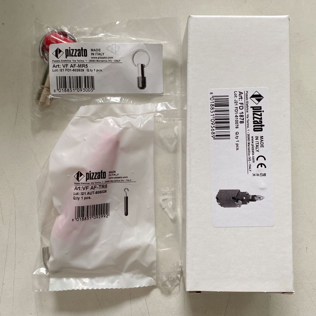 PIZZATO意大利原装进口拉线开关FD1878含拉钩TR5和拉环MR5整套