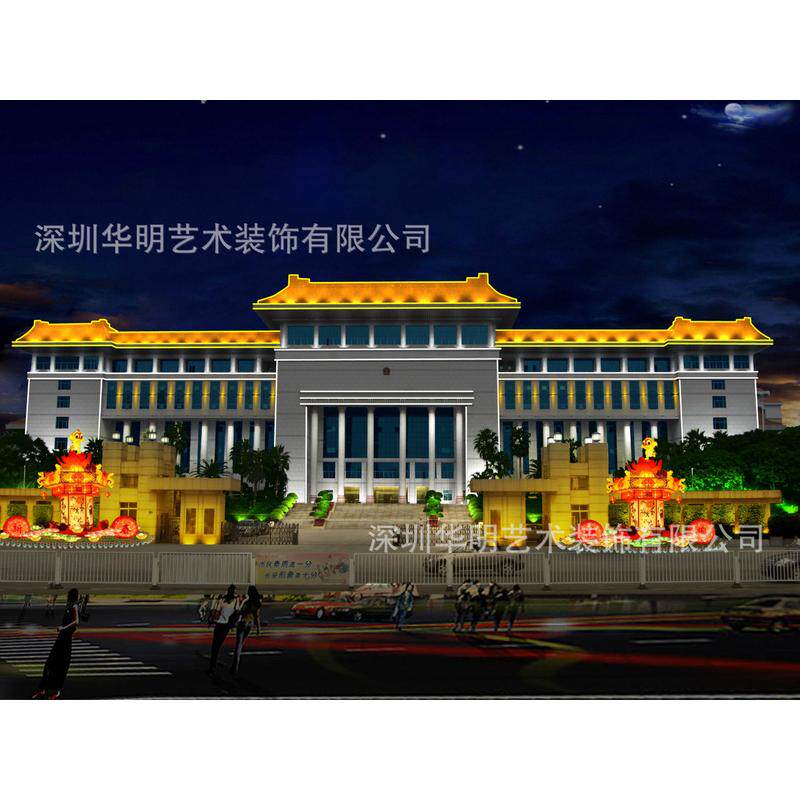 热销门前花灯单位猴子广场增加气氛春节元宵节花灯制作安装