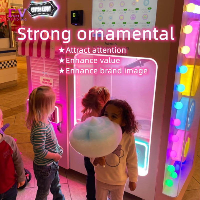 热销vendingmachinecottoncandymachine无人棉花糖机花式自动厂家