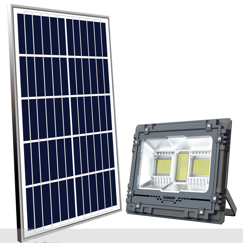 led太阳能投光灯院子庭院灯家用防水泛光灯农村户外室外感应路灯