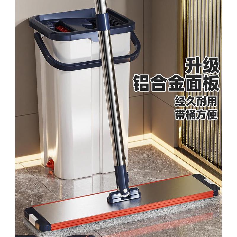 拖把2024新款家用一拖净免手洗拖布平板大号懒人拖地地拖带桶