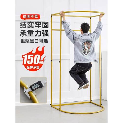 商场移动试衣间门帘更衣室服装店展示架便携式落地布帘简易换衣帘