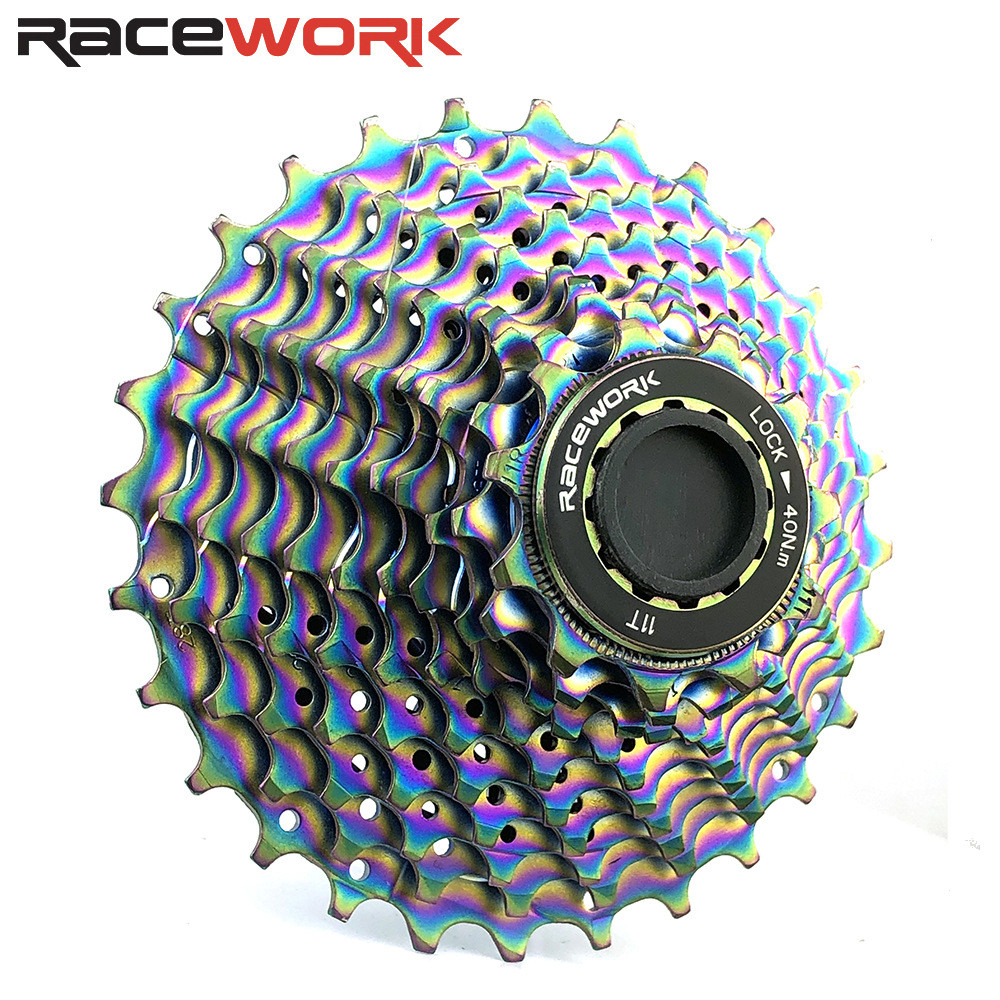 台产RACEWORK公路自行车飞轮11速 28T 32T炫彩 七彩 卡式飞轮盒装