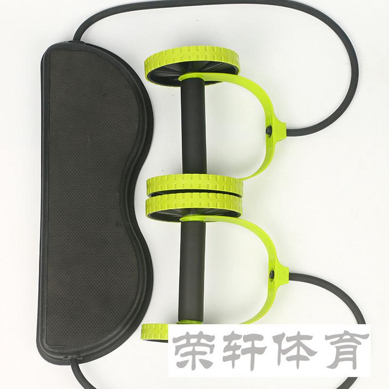 健腹轮 双轮健身轮 腹肌轮滚轮拉力绳 自动回弹健腹器 四轮健腹器