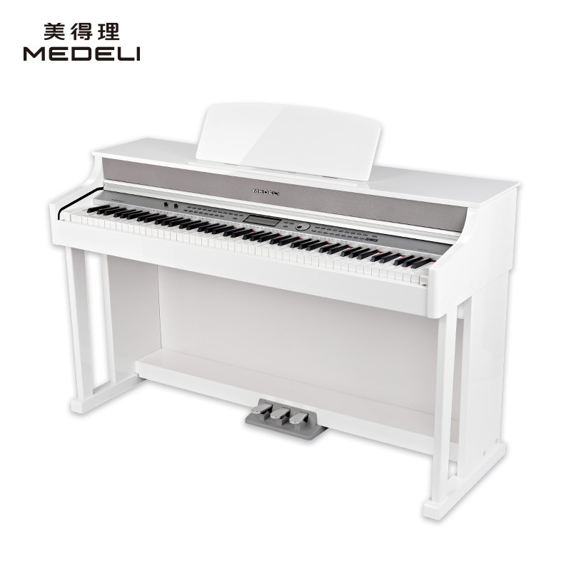 美得理（MEDELI）DP388 白色初学者成人儿童专业智能教学数码重锤