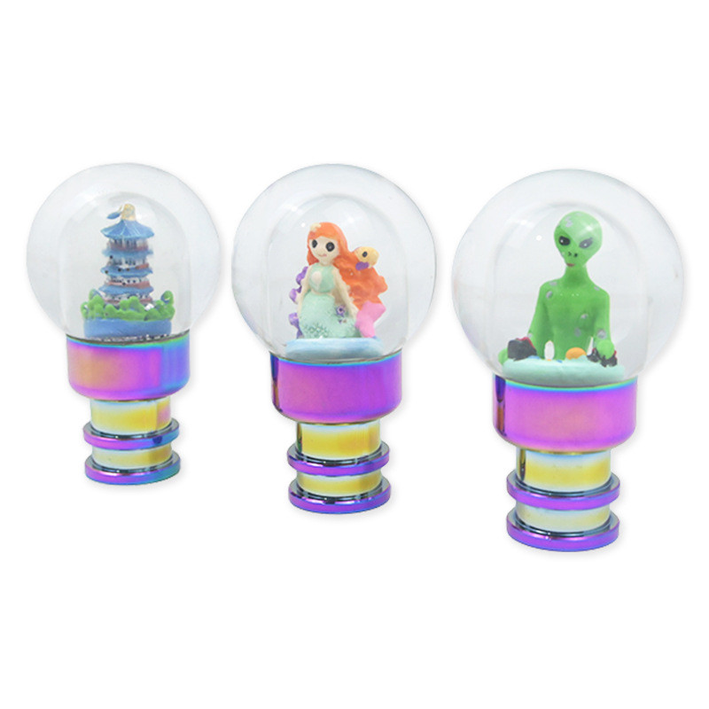 热销汽车新款亚克力档把头水晶女孩排档头云塔创意款手动挡变速杆