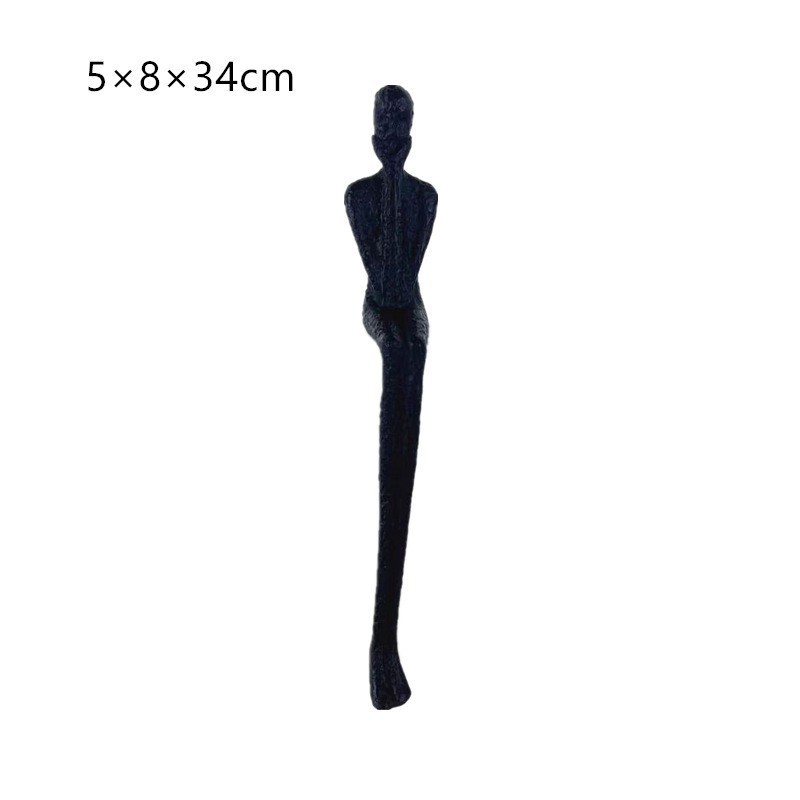 抽象饰品长腿人物雕塑摆件酒店售楼处复古软装艺术创意玄关配饰