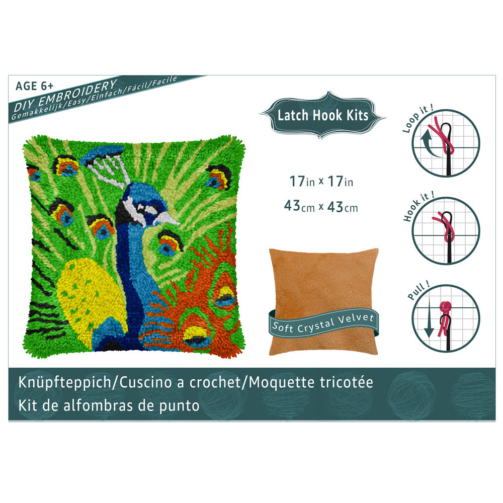 热销地毯绣段段绣抱枕车枕沙发枕毛线绣抱枕厂家批发