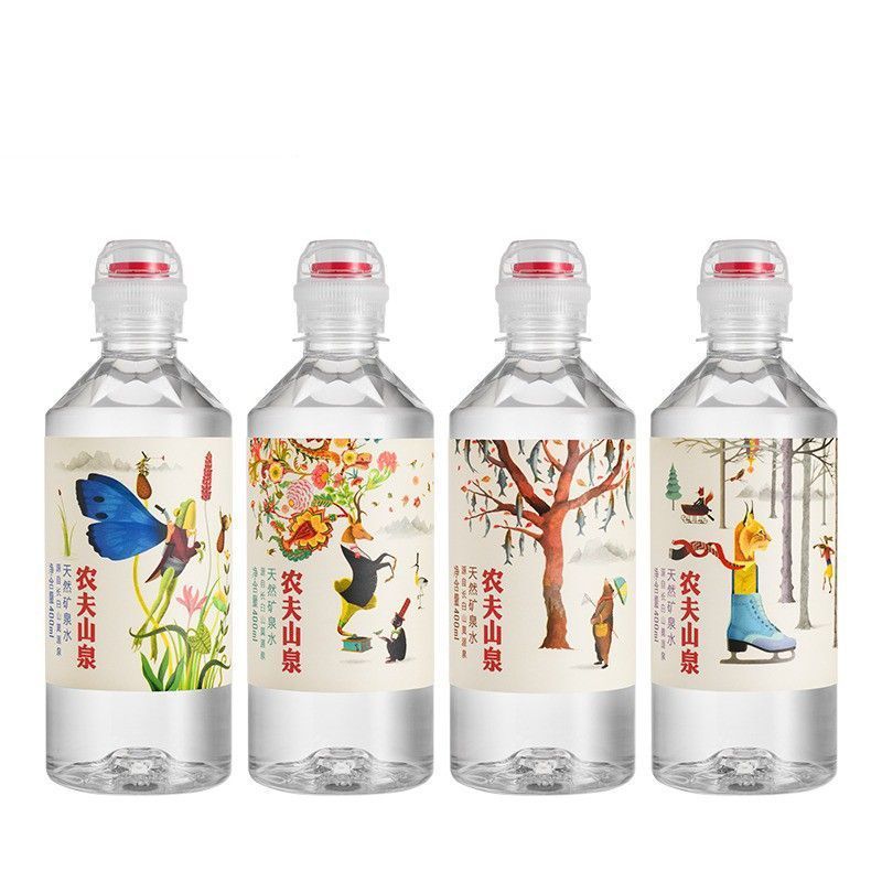 速发农夫山天然矿泉水400ml*6瓶运动盖春夏秋冬带吸嘴饮用水原味