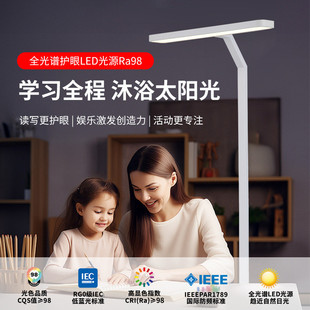 全光譜護眼落地燈兒童學習專用閱讀鋼琴繪畫紅光增益無頻閃小路燈