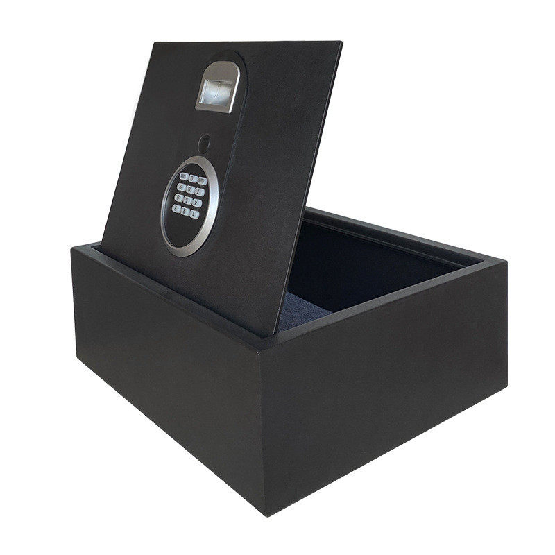 上翻隐形保险柜家用式小型衣柜指纹保险箱入墙入柜上开式保险箱家