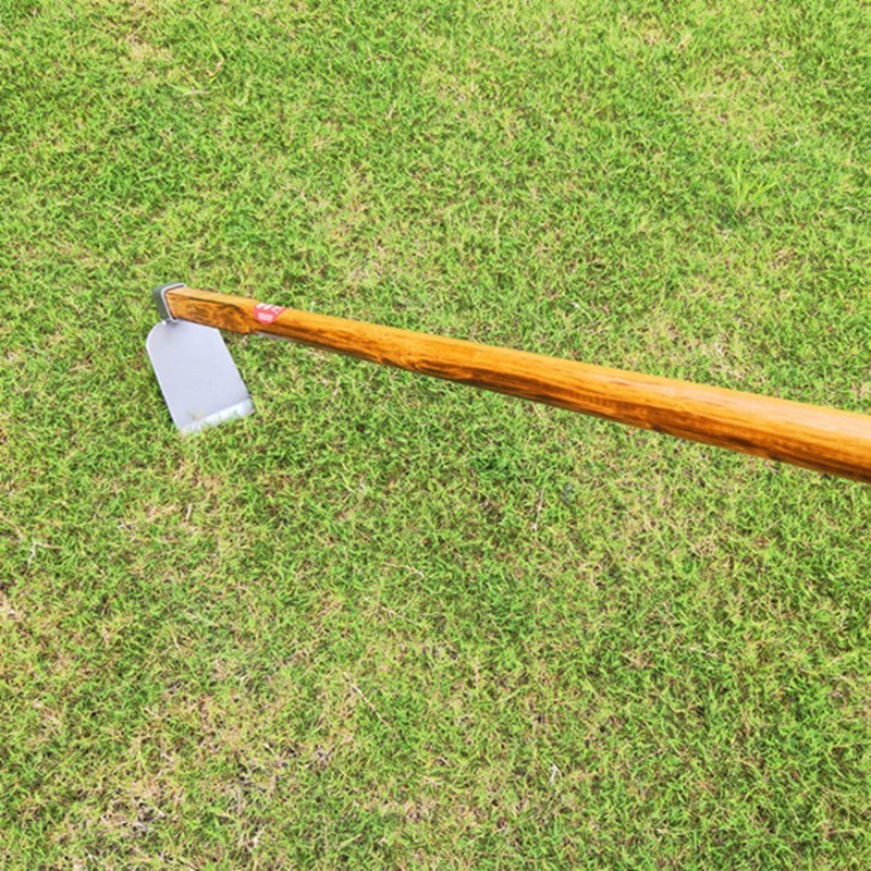 小岛工具碳钢农用长柯木柄锄淬火三齿耙子种菜种花开荒开垦锄头