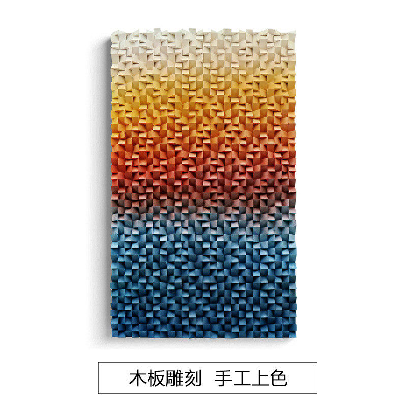 木头装饰画手工立体实物画抽象玄关竖版样板间酒店挂画创意个性画