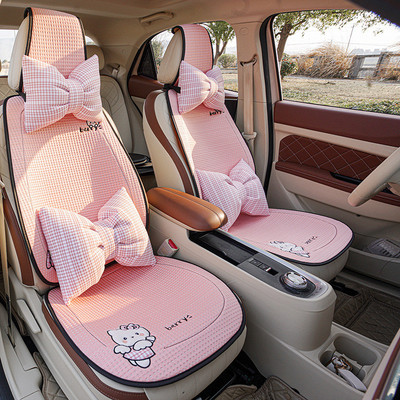 2024年新款透气汽车坐垫半包围标致508408X308卡通四季适用座垫