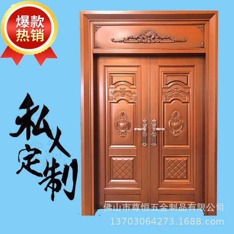 热销入户门直供不锈钢防盗门家居厂家304彩钢门别墅罗马柱大门