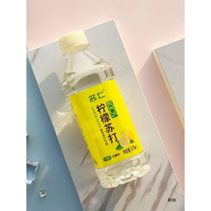 新货名仁苏打水原味柠檬清新薄荷味375瓶装6个柠檬味苏打水饮品饮图片