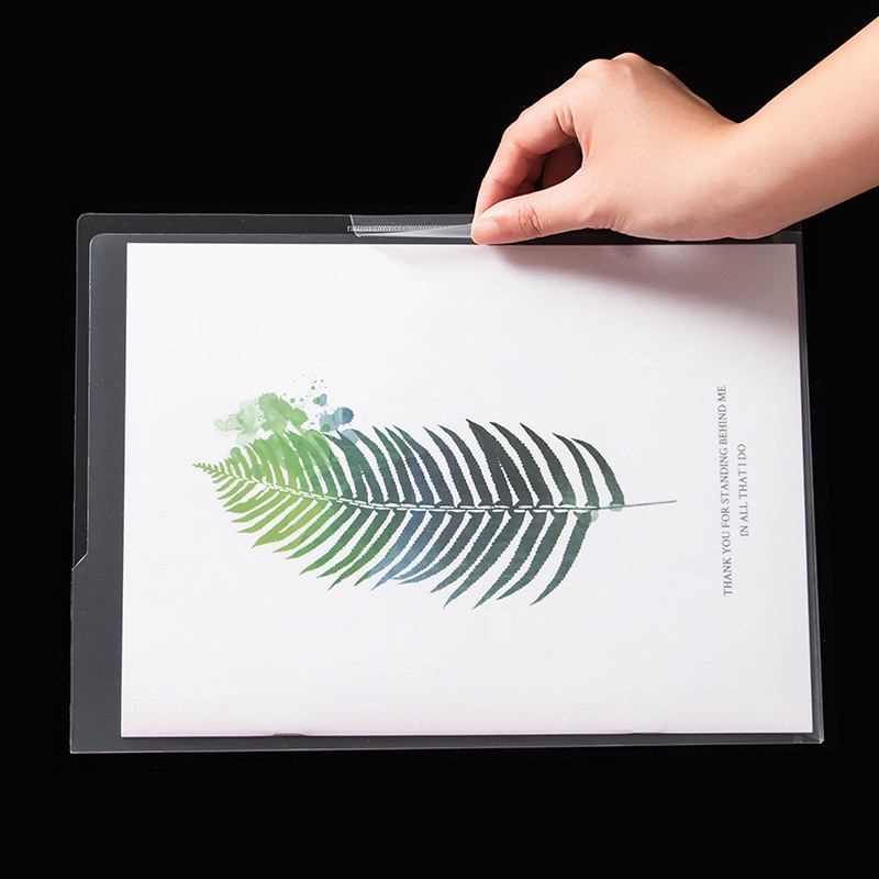 文件夹带扣l形包邮a4单片夹透明二页袋插页袋简历夹资料保护套