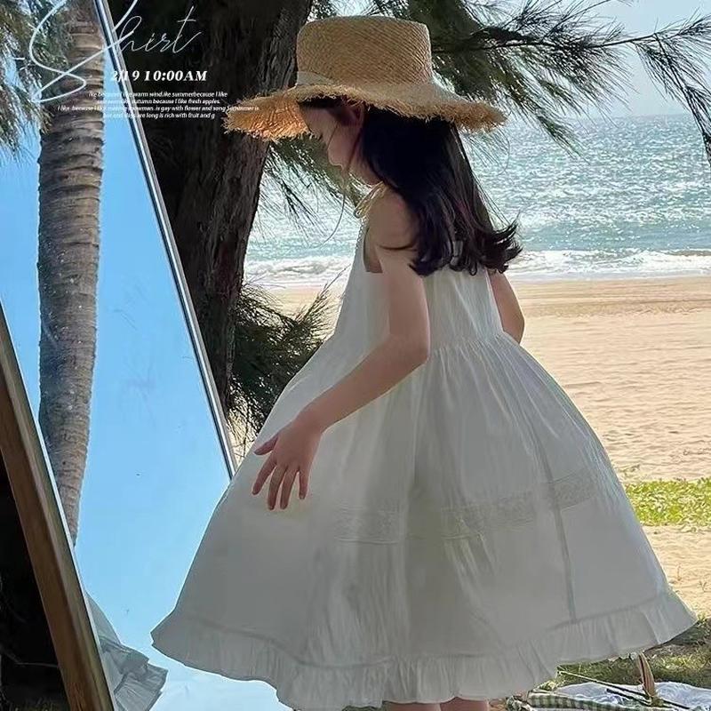 夏季高级感十岁生日女孩白色裙夏裙2024新款