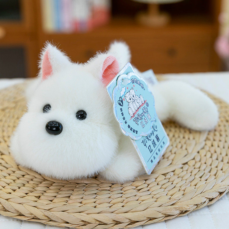 可爱趴款掌中宝西高地小狗公仔迷你手偶毛绒玩具精美8寸趴肩玩偶