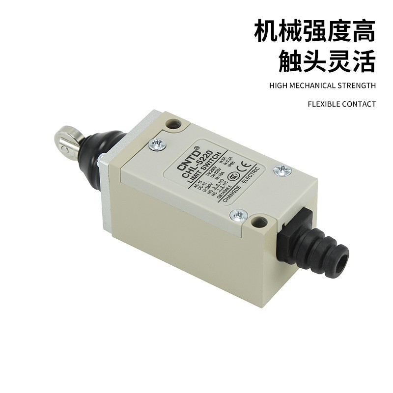 CNTD昌得电气限位行程开关微动CHL-5220不锈钢滚轮防水