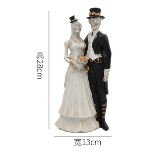 新品万圣节骷髅婚礼鬼道具装饰婚礼狂欢节派对桌面摆放道具