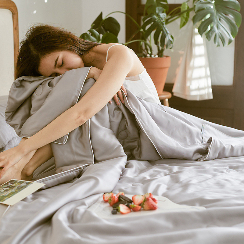 bb4c批发20%大豆夏季纯色简约天丝夏凉被双人1.8m床床单夏被